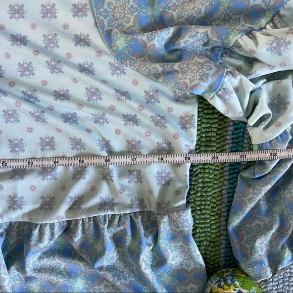 NY Collection Peasant Mixed Print Top Mini Dress • Size Small, runs large as top - Picture 4 of 7